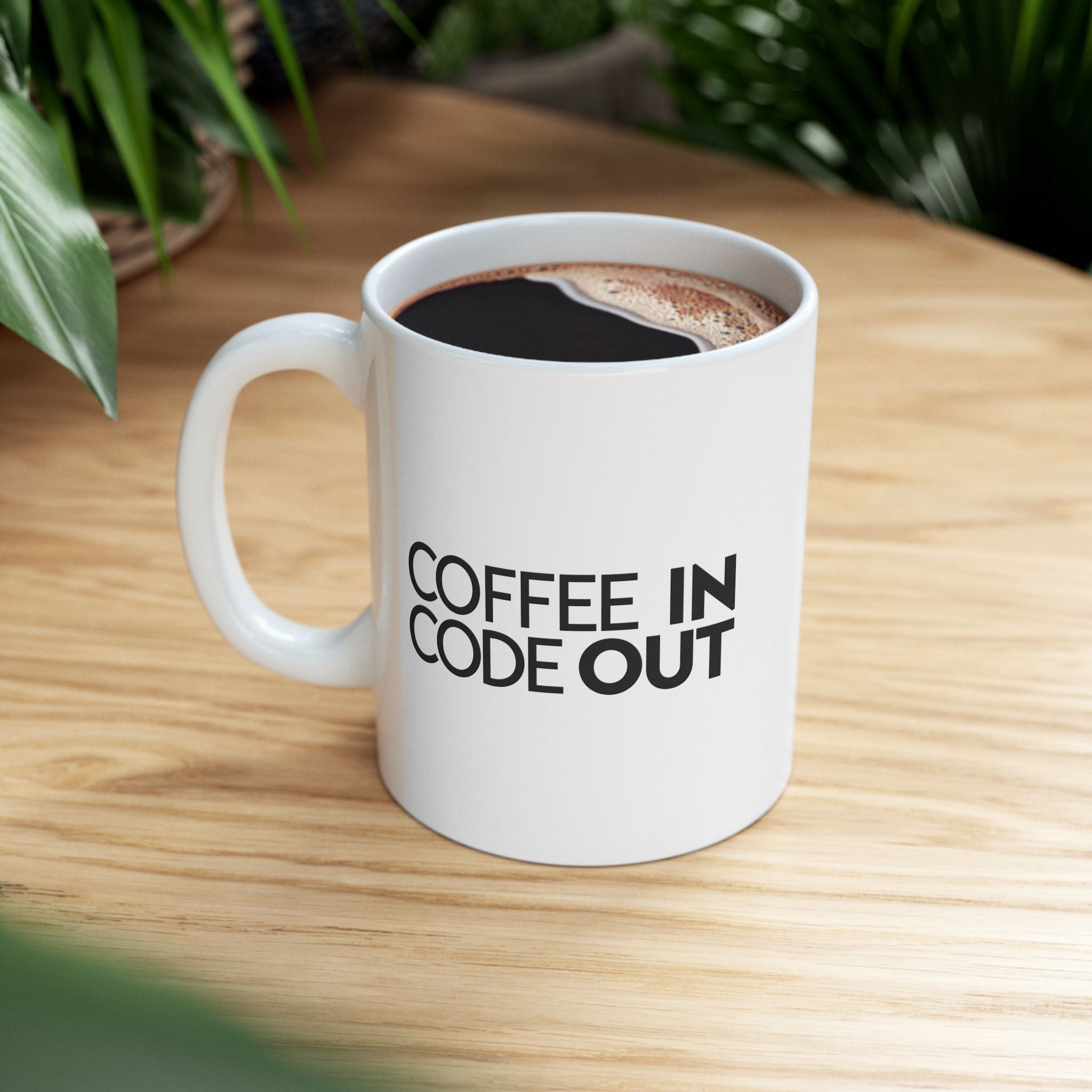 Coffee IN Code OUT - Ceramic Mug, (11oz, 15oz)
