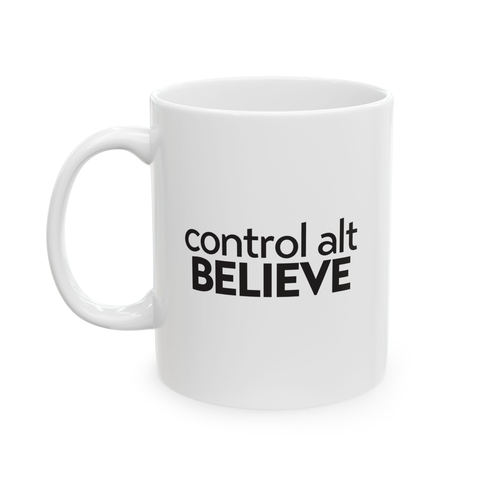Control Alt BELIEVE - Ceramic Mug, (11oz, 15oz)
