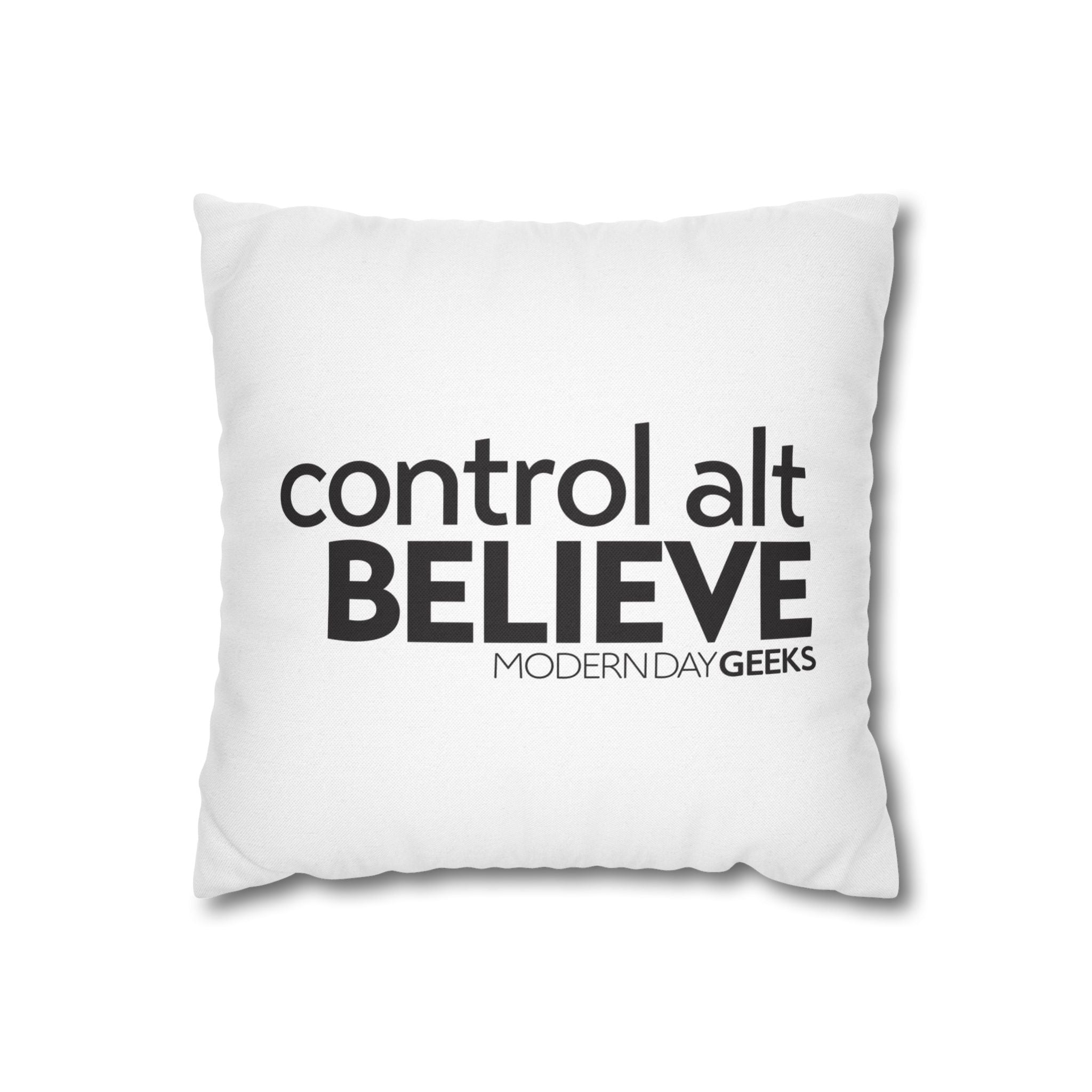 Control Alt Believe - Square Pillowcase 14" x 14"